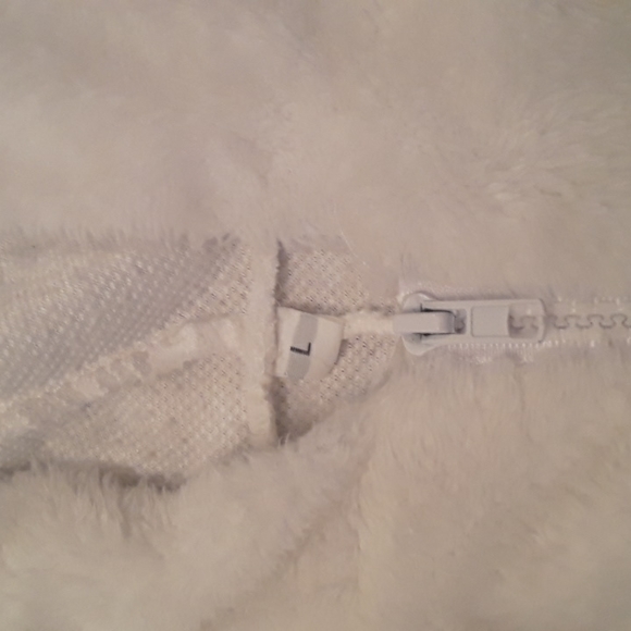 Girls Furry Fleece Bear Ear Zip-up Hoodie Sweatshirt - Picture 5 of 8